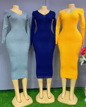 V-Neck Sweater Dress