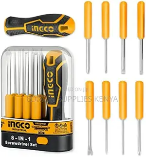 Screwdriver Set Interchangeable Ingco 8 in 1 AKISD0901