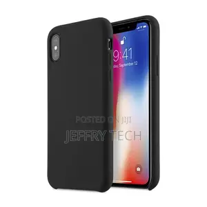 Silicone Case Cover for iPhone Xs Max Case (Black Hard Cover