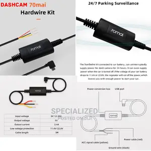 70mai Dashcam Hardware Power Kit