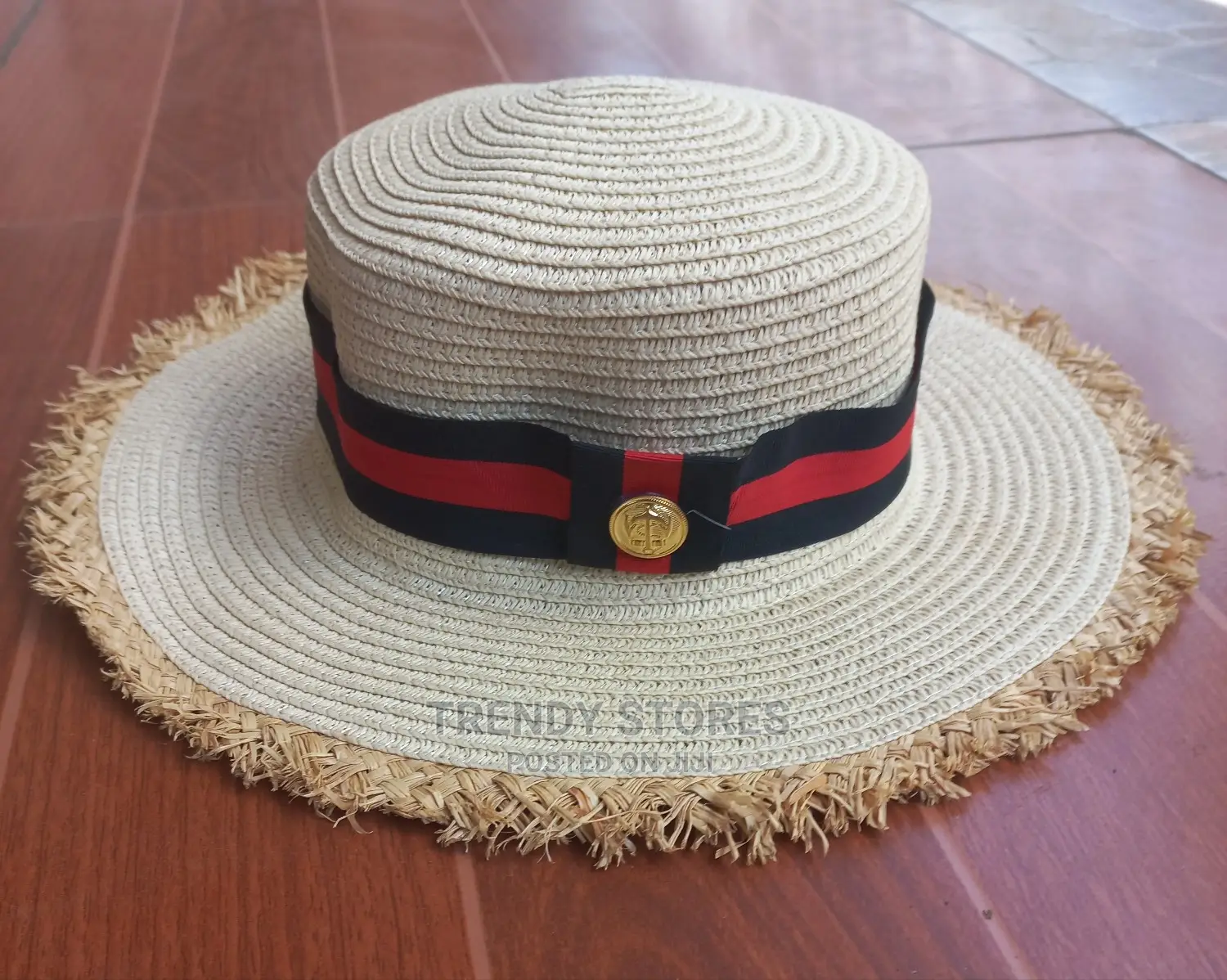 Ruffled Edge Boater Man Hat