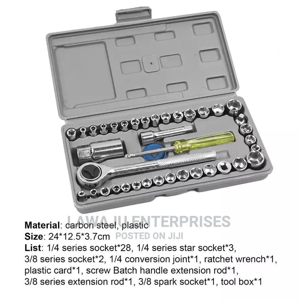 40pcs Combination Tool Kit Wrench Set