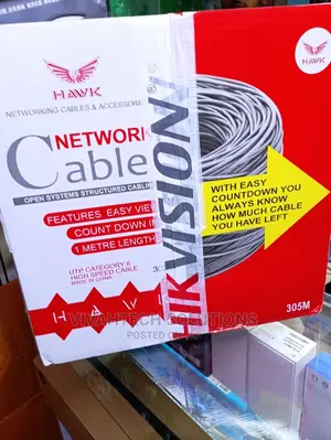 Universal Hawk Vision Indoor 305m Cat 6 Cable Box
