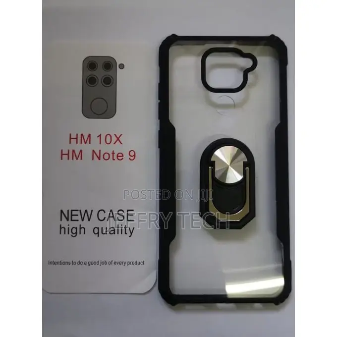 Xiaomi Redmi Note 9 Ring Armor Clear Cover