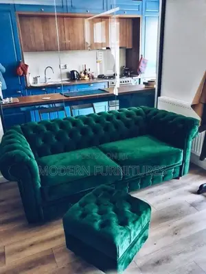 3 Seater Chesterfield Sofa With a Ottoman