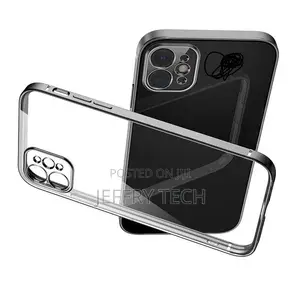 For iPhone 13 Pro Max Clear Silicone Case With Black Edge