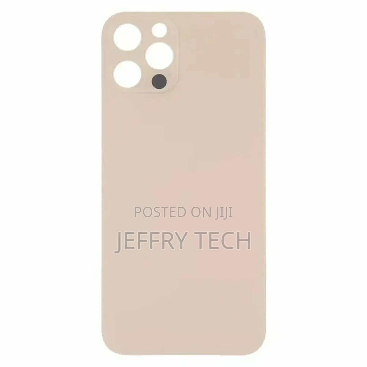 For iPhone 13 Pro Max Plain Glass Back in Gold