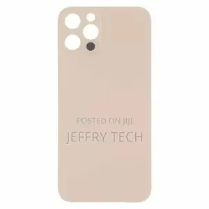 For iPhone 13 Pro Max Plain Glass Back in Gold