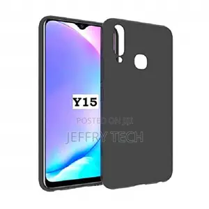 Silicone Back Cover for Vivo Y15 - Black