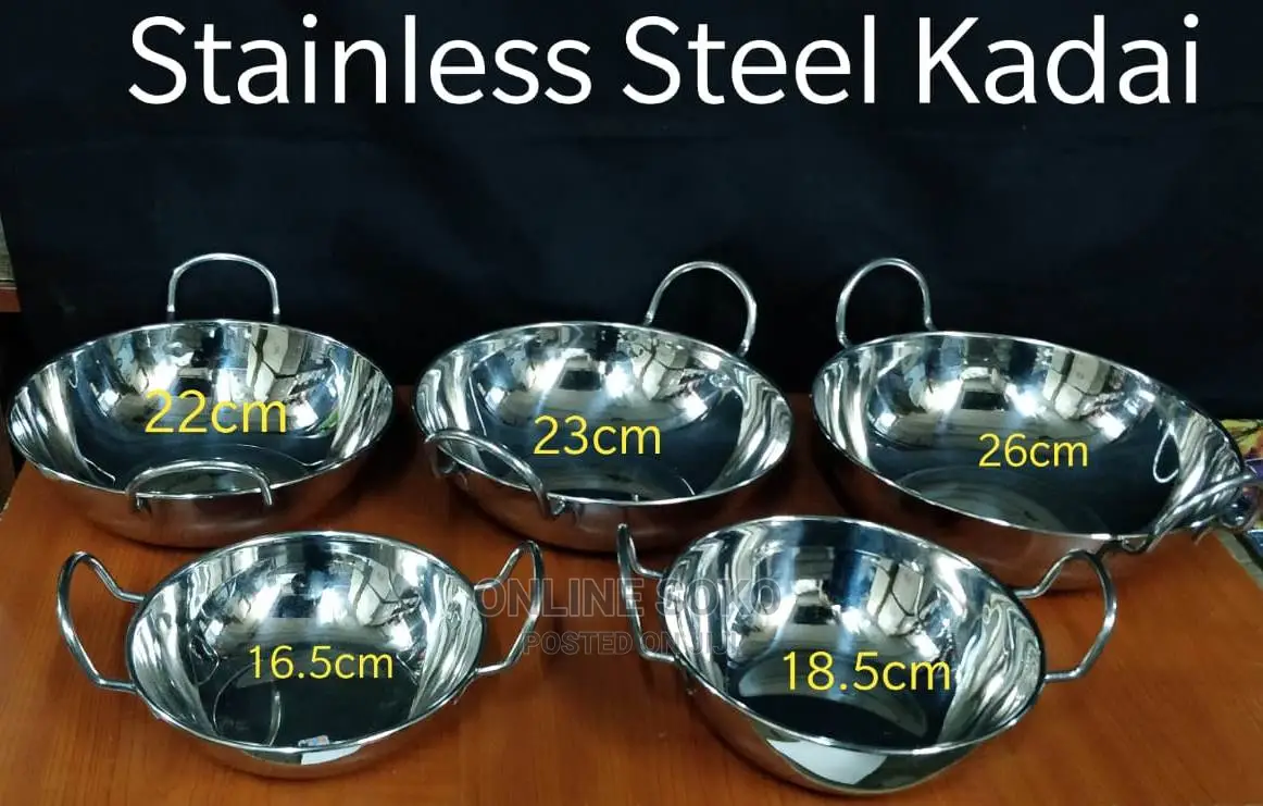 Kitchen Multipurpose Aluminium/Ss/Iron Kadai/Karhai/Wok