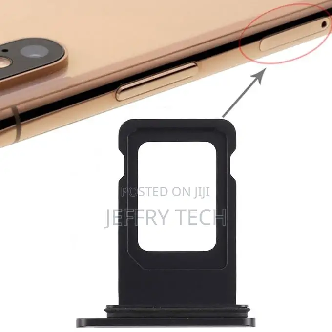 SIM Card Tray for iPhone XR (Single SIM Card)(Black)