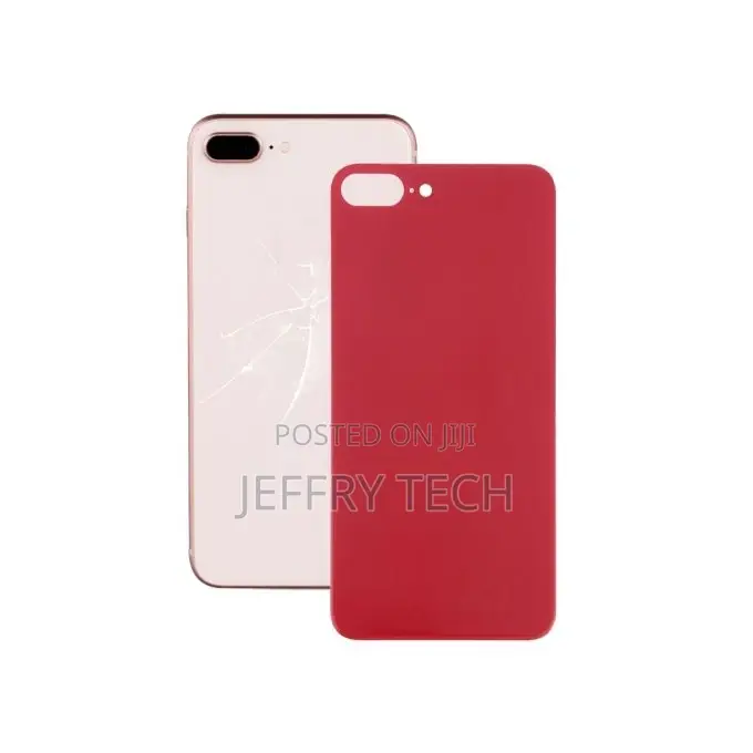 Glass Back Battery Cover With Adhesive for iPhone 8 Plus(Red