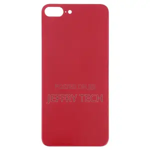 Glass Back Battery Cover With Adhesive for iPhone 8 Plus(Red