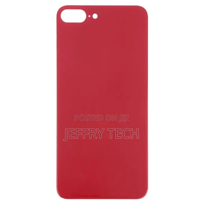 Glass Back Battery Cover With Adhesive for iPhone 8 Plus(Red