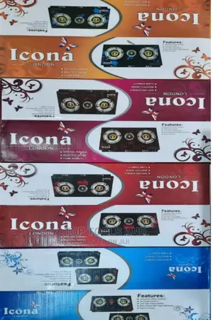 2 Burner Icona Glass Top Gas Cooker