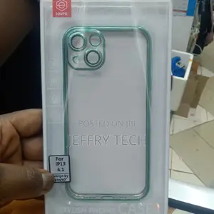 Clear iPhone 13 Case With Green Ridge