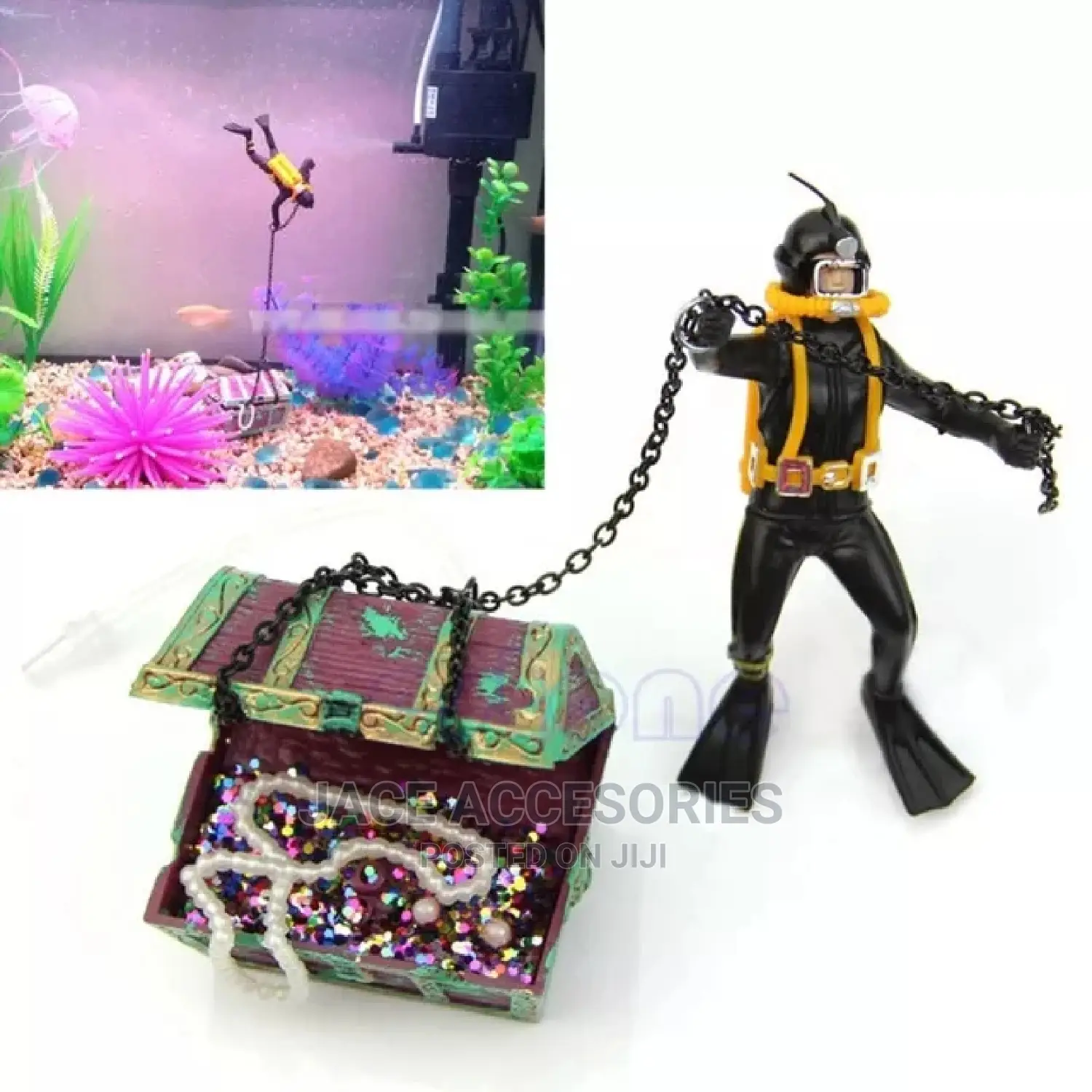 Resin Diveman Treasure Hunting Decor