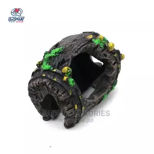 Barrel Cave Acquarium Decoration