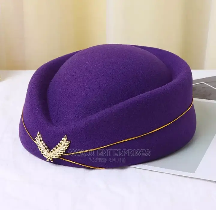 Air Hostess Hat - Purple