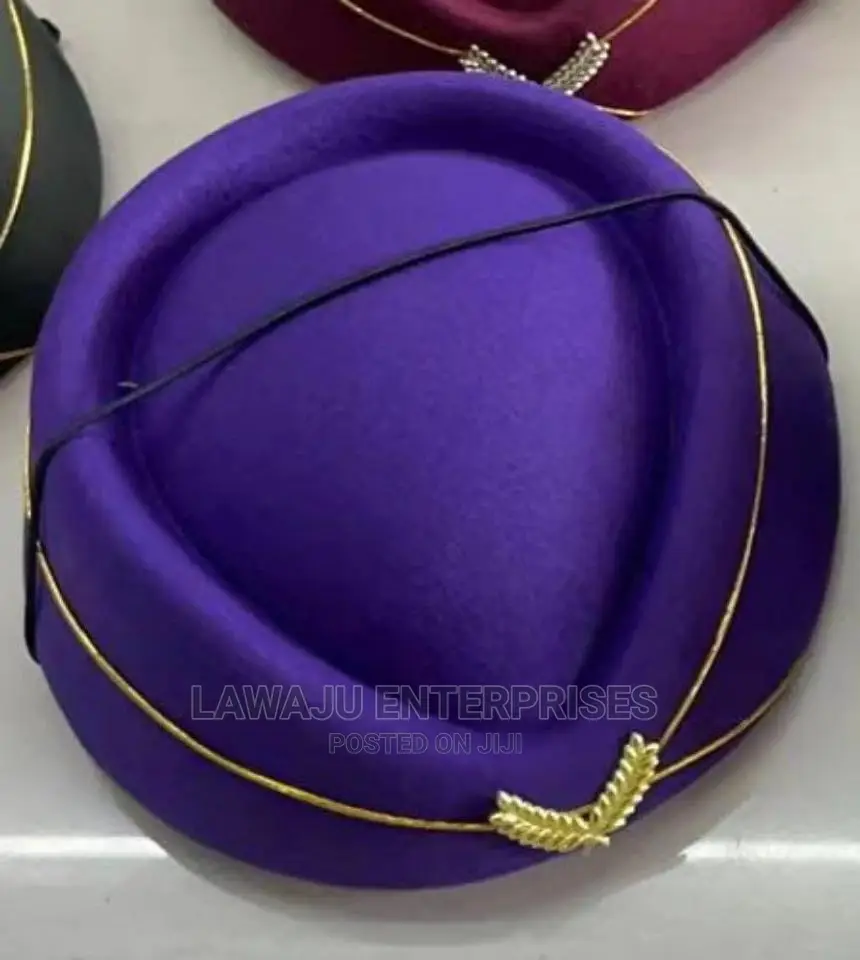Air Hostess Hat - Purple