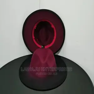 Maroon Fedora Two Toned Hat