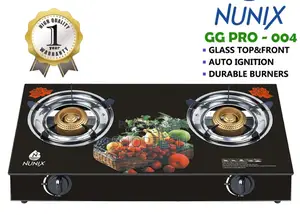Nunix 2 Burner Glass Top Cooker