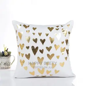 White and Gold Themed Throw Pillows