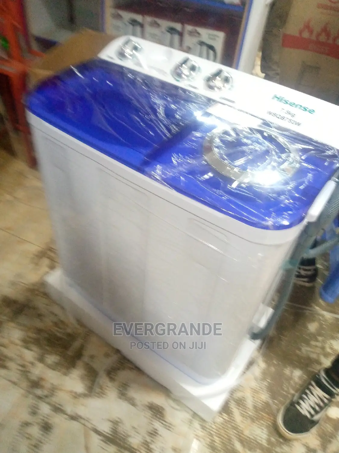 Hisense 7.5 Kg Washing Machine Twin Tap.