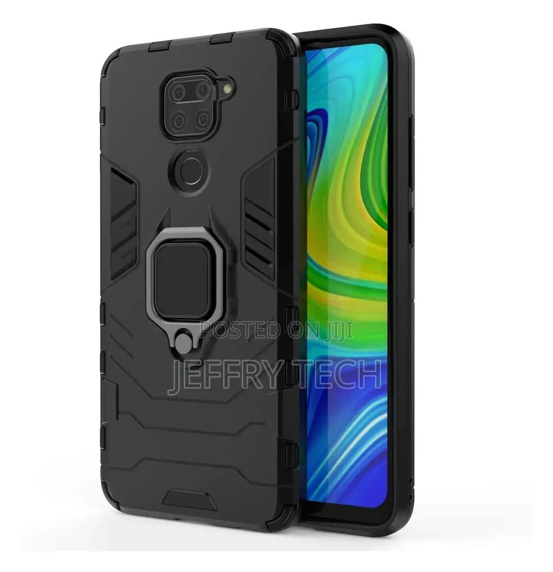 Redmi Note 9s Defender Case | Rotating Ring Holder