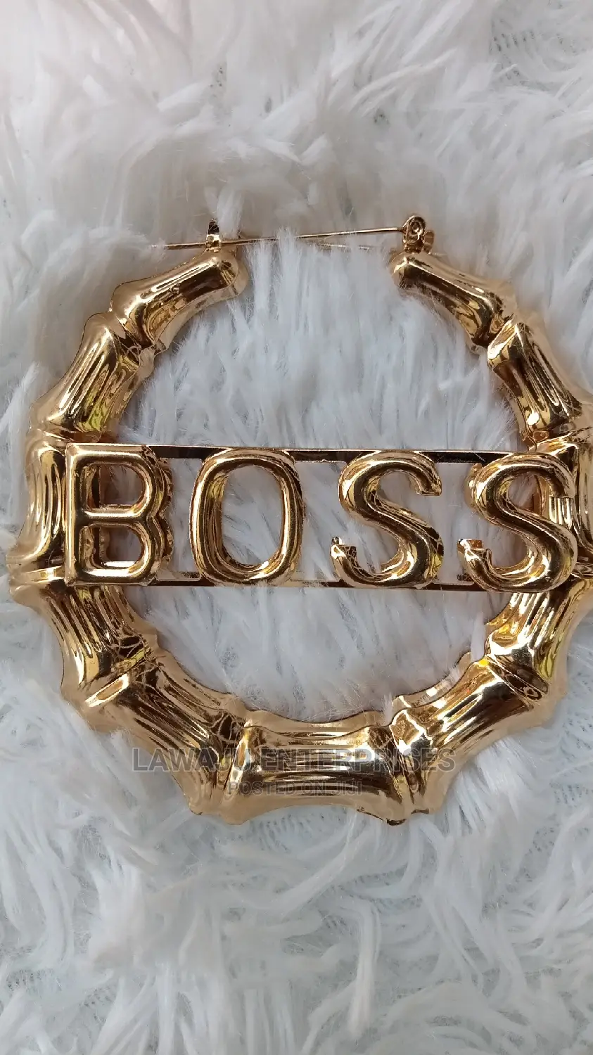 Boss- Bamboo Loop Earrings
