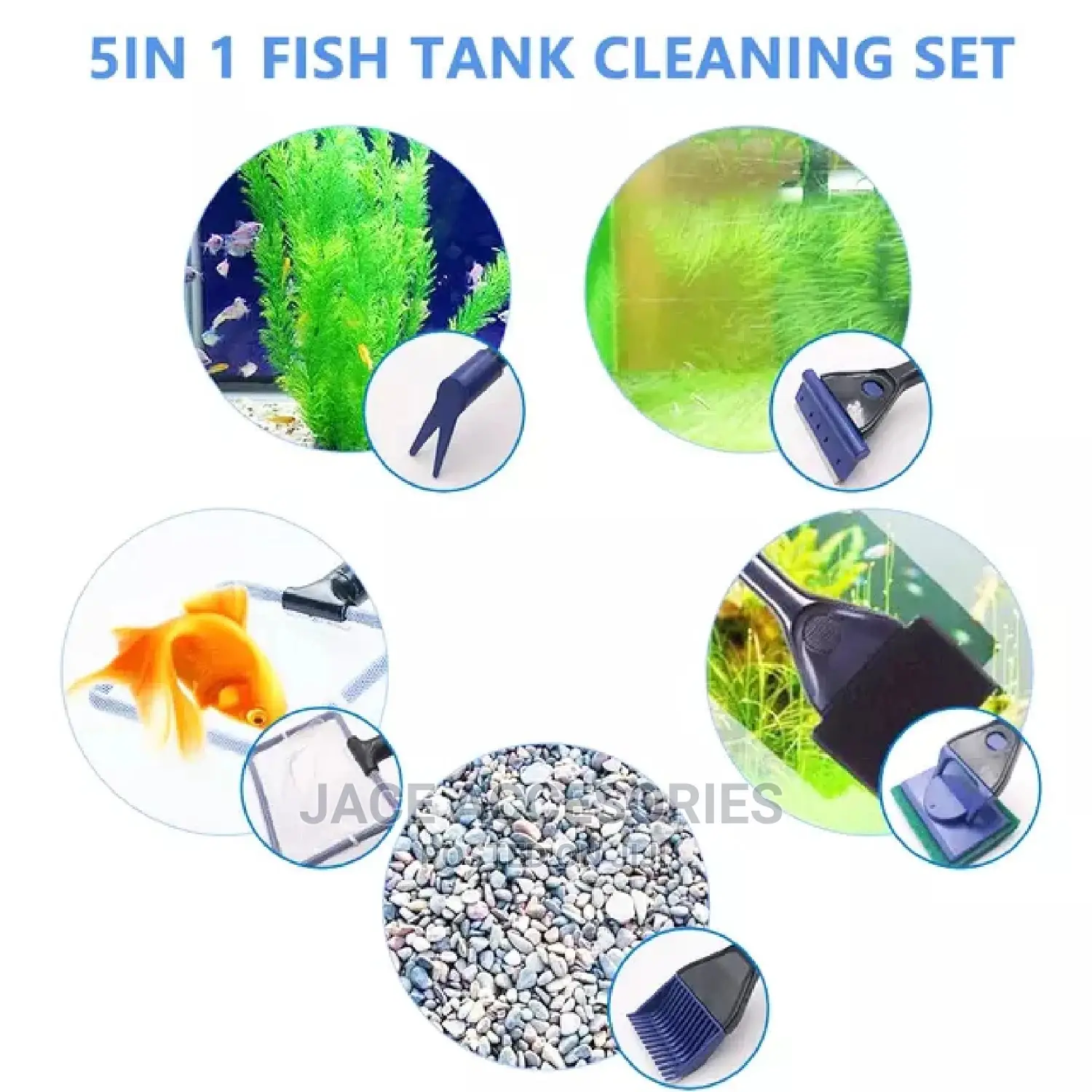 Acquarium Cleaning Tools 5 in One
