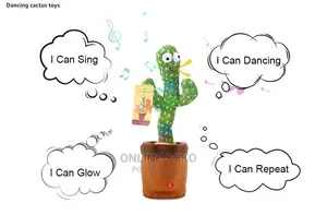 Kids Singing Talking Dancing Cactus Plush Toy