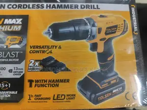 Cordless Drill Hammer Drill Tolsen Drill 20V + 2 Batteries