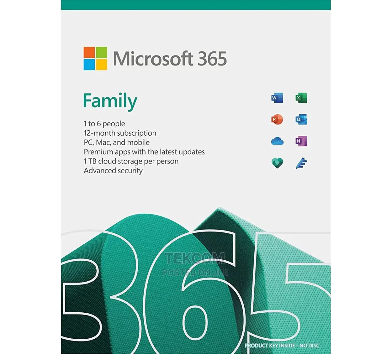 Microsoft Office 365 Family - 1 Year Media Less 6 Users