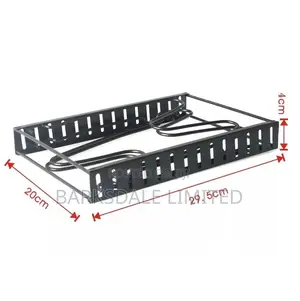 Adjustable Pans Pots Rack for Kitchen Lid Holder Black Metal