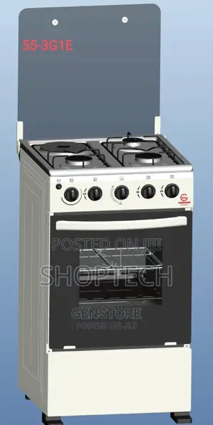 Eurochef 3 Gas+One Electric Hot Plate Standing Cooker.