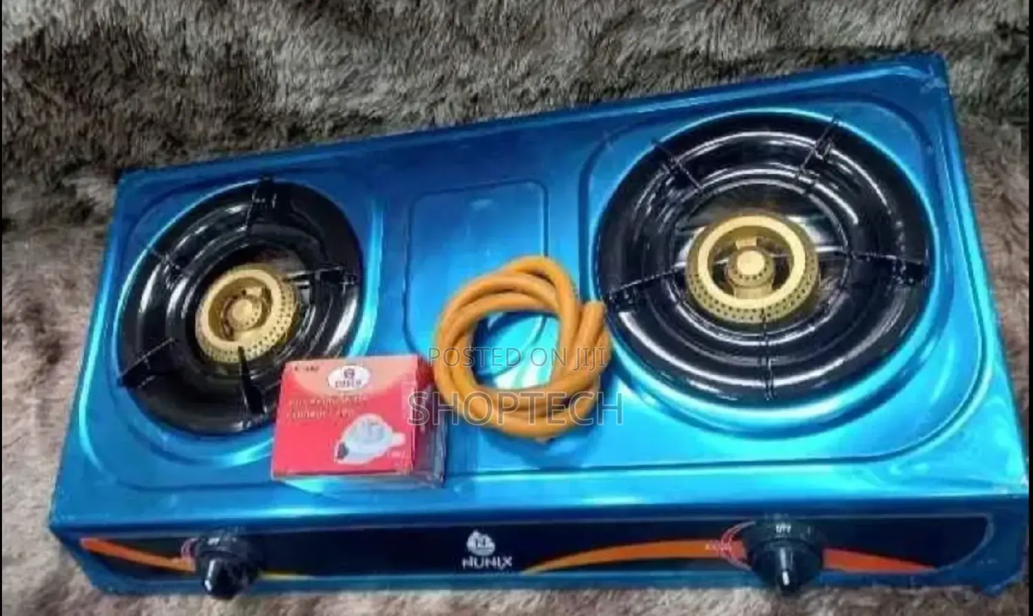 Complete Nunix 2 Double Gas Stover Burner Cooker.