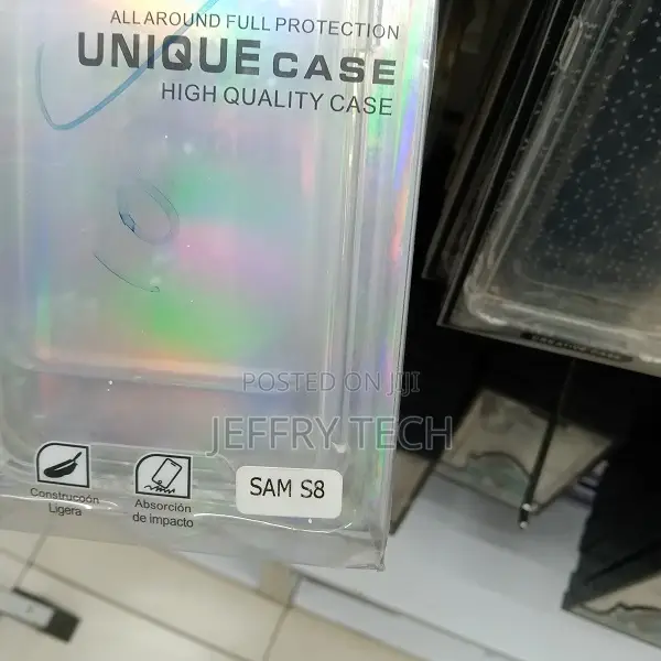 Case Compatible With Galaxy S8, Clear Shockproof Bumper Case