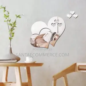 Heart Shaped Wall Mirror Sticker