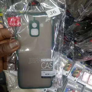 Back Cover for Samsung Galaxy J6, Frosted Smoke Case, Camera