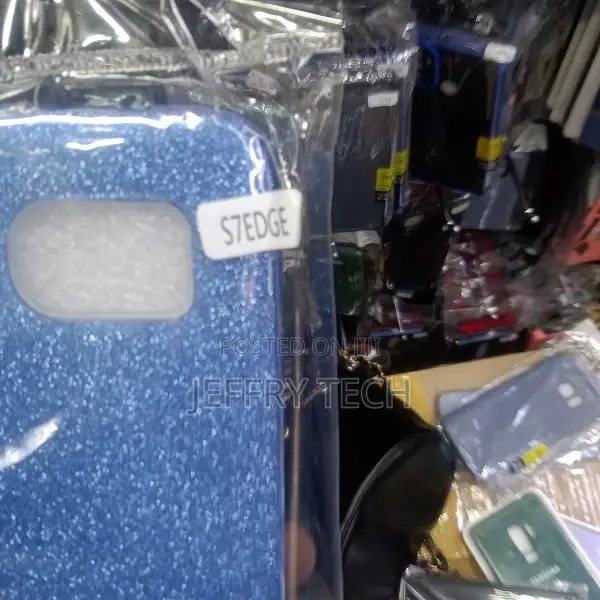 Blue Glitter Samsung Galaxy S7 Edge Case