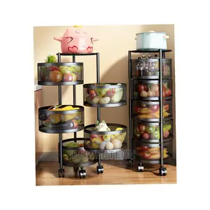 Kitchen Storage Rack With Wheels- 5 Tier