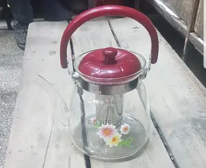 Heat Resistant Tea / Coffee Glass Infuser Pot_2200ml
