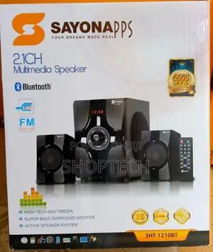 6000watts 3.1ch Sayona Sht-1210bt Multimedia Speaker System.