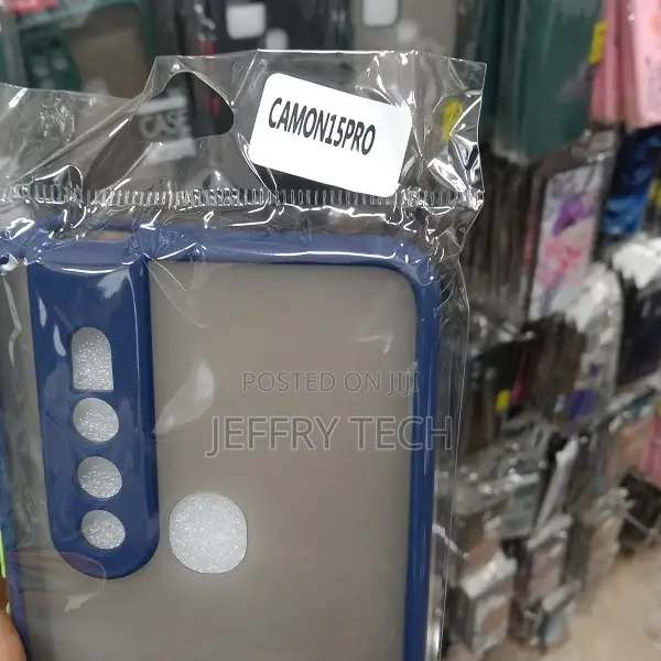 Back Cover for Tecno Camon 15 Pro, SOFT EDGES, CAMERA PROTEC