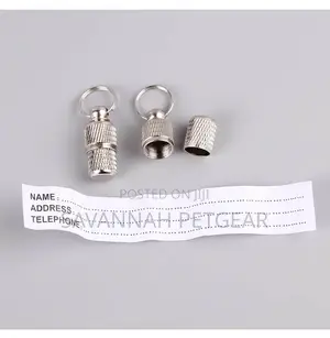 Waterproof Pet Dog Cat Name ID Tag Capsule