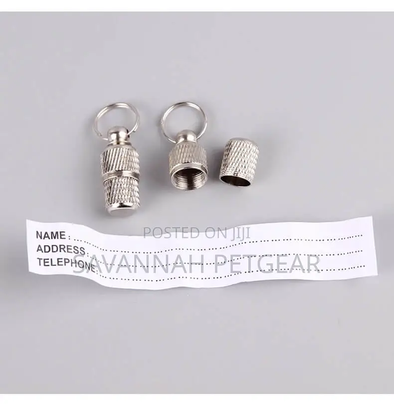 Waterproof Pet Dog Cat Name ID Tag Capsule