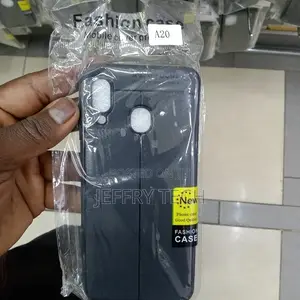 Auto Focus Back Case Cover for Samsung Galaxy A20 (Black, G