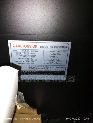 Generator 37.5kva Caltons Brand