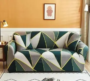 Blended Green 7 Seater Printed Sofa Cover